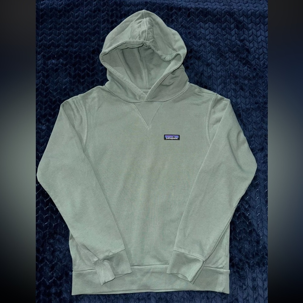 PATAGONIA Regenerative Organic Cotton Hoody Sweatshirt Hemlock Green Size 2XS‎